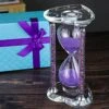 60 Minutes Sand Timers,Heart Shaped Crystal Hourglass, Sand Clock With Gift Box (Purple) -KitchenAid Shop 51x7y35ZLXL