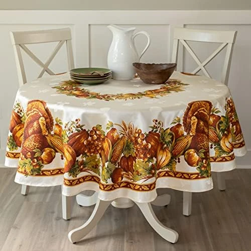 Harvest Splendor Engineered Printed Fabric Table Cloth, Fall, Harvest, And Thanksgiving Tablecloth(60" X 120" Rectangular) 9 Harvest Splendor Engineered Printed Fabric Table Cloth, Fall, Harvest, And Thanksgiving Tablecloth(60" X 120" Rectangular) - Image 7