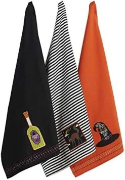 Happy Halloween Dishtowel Collection Embellished Cotton Kitchen Hand Towel Set, 18x28, Skeleton, 3 Count 22 Happy Halloween Dishtowel Collection Embellished Cotton Kitchen Hand Towel Set, 18x28, Skeleton, 3 Count -KitchenAid Shop 51xGPsQI9L. AC