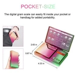 THINKSCALE Shiny Digital Gram Scale, 300g X 0.01g Iridescent Pocket Scale Rainbow Chrome Plating, 6 Units Small Scale .01 Gram Accuracy, Tare Function For Food, Jewelry, Herb, Powder, Coins, Travel -KitchenAid Shop 51xIwdAhWlL