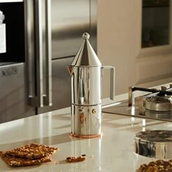 Alessi LA CONICA ESPRESSO COFFEE MAKER, 6 CUP, Silver -KitchenAid Shop 51xJfFP6G2L