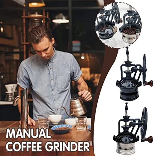 Manual Coffee Grinder,Vintage Style Manual Coffee Bean Grinder,Mason Jar Lid Manual Coffee Grinder,Fits Mason Jar Regular Mouth Size 70mm For Drip Coffee,Espresso,French Press, Black 4 Manual Coffee Grinder,Vintage Style Manual Coffee Bean Grinder,Mason Jar Lid Manual Coffee Grinder,Fits Mason Jar Regular Mouth Size 70mm For Drip Coffee,Espresso,French Press, Black - Image 2