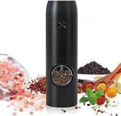 Electric Salt And Pepper Grinder Set, Rechargeable Pepper Grinder With Charger Tray, USB Cable, One Hand Operation, Adjustable Coarseness With Ceramic Grinder, ABS Body, (Set Of 2,Black) 17 Electric Salt And Pepper Grinder Set, Rechargeable Pepper Grinder With Charger Tray, USB Cable, One Hand Operation, Adjustable Coarseness With Ceramic Grinder, ABS Body, (Set Of 2,Black) -KitchenAid Shop 51xZ36p pML. AC