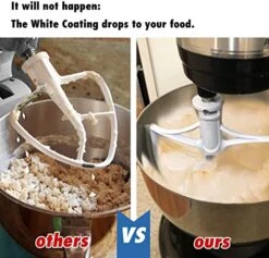 Flex Edge Beater For KitchenAid Mixer 5 Quart Bowl-Lift Stand Mixer, With Flexible Silicone Edges Bowl Scraper, Kitchenaid Paddle Attachment Mixer Accessory -KitchenAid Shop 51xZpLIT49L