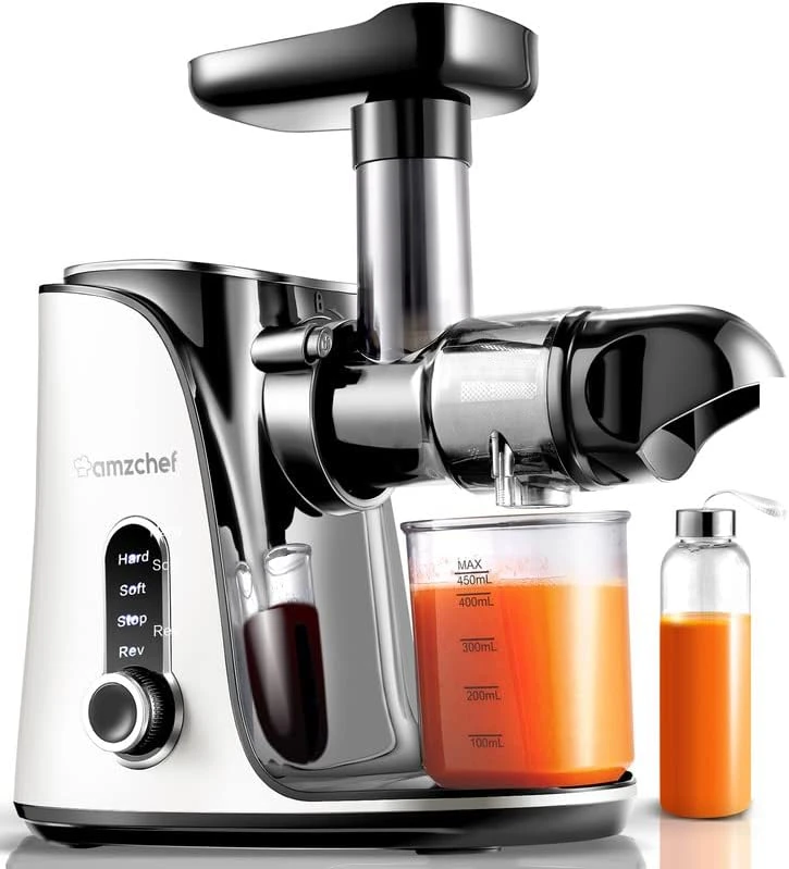 Juicer Machines,AMZCHEF Slow Masticating Juicer Extractor, Cold Press Juicer With Two Speed Modes, Travel Bottle(500ML),LED Display, Easy To Clean Brush & Quiet Motor For Vegetables&Fruits,Gray 11 Juicer Machines,AMZCHEF Slow Masticating Juicer Extractor, Cold Press Juicer With Two Speed Modes, Travel Bottle(500ML),LED Display, Easy To Clean Brush & Quiet Motor For Vegetables&Fruits,Gray - Image 9