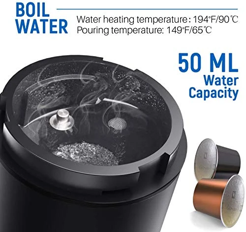 Portable Coffee Maker: 12V Travel Espresso Machine, 15 Bar Pressure Rechargeable Battery Heating Water With Organize Case For Camping, Driving, Home And Office 5 Portable Coffee Maker: 12V Travel Espresso Machine, 15 Bar Pressure Rechargeable Battery Heating Water With Organize Case For Camping, Driving, Home And Office - Image 3