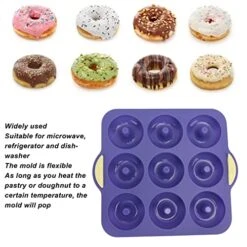 Donut Baking Pan, Multipurpose Donut Mold Dishwasher Safe Even Heating BPA Free For Dessert Shop For Muffins For Restaurant For Biscuit For Donut (Royalblue) 13 Donut Baking Pan, Multipurpose Donut Mold Dishwasher Safe Even Heating BPA Free For Dessert Shop For Muffins For Restaurant For Biscuit For Donut (Royalblue) -KitchenAid Shop 51xsH4DP2RL