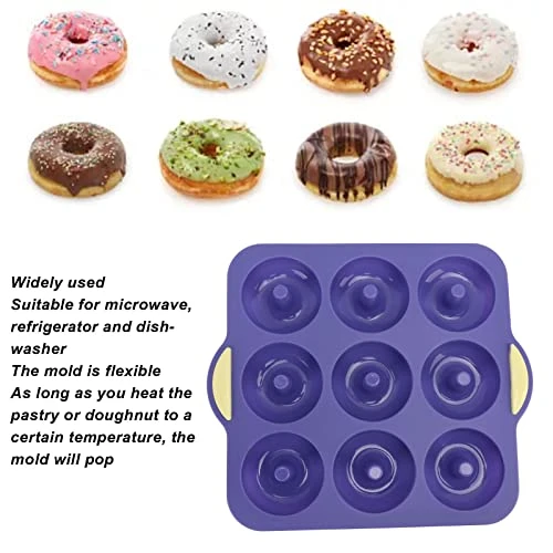 Donut Baking Pan, Multipurpose Donut Mold Dishwasher Safe Even Heating BPA Free For Dessert Shop For Muffins For Restaurant For Biscuit For Donut (Royalblue) 5 Donut Baking Pan, Multipurpose Donut Mold Dishwasher Safe Even Heating BPA Free For Dessert Shop For Muffins For Restaurant For Biscuit For Donut (Royalblue) - Image 3