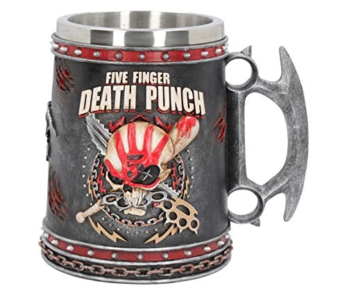 NEMESIS NOW B4654N9 Five Finger Death Punch Tankard 15cm, Resin W/Stainless Steel Insert, Black 4 NEMESIS NOW B4654N9 Five Finger Death Punch Tankard 15cm, Resin W/Stainless Steel Insert, Black - Image 2