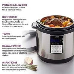 Avor LUX Edge 6 Quart Programmable Electric Multi-Cooker: Pressure Cooker, Slow Cooker, Rice Cooker, Yogurt Maker, Steamer And More - Stainless Steel (ZSELE02) 11 Avor LUX Edge 6 Quart Programmable Electric Multi-Cooker: Pressure Cooker, Slow Cooker, Rice Cooker, Yogurt Maker, Steamer And More - Stainless Steel (ZSELE02) -KitchenAid Shop 51xxGgi6zHL