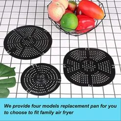Ir Fryer Replacement Grill Pan Fit For Power Dash Chefman 3.7 QT Air Fryers,Non-Stick Fry Pan, Dishwasher Safe - 7.87 In -KitchenAid Shop 51y784fL5LS