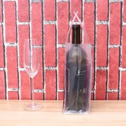 Kichvoe Portable Cooler Ice Wine Bag Wine Cooler Sleeve 750ML Wine Bottle Chiller Cooler Portable Single Water Bottle Carrier Tote Travel Wine Pouch For Champagne Beverage Clear Jel -KitchenAid Shop 51yI1xr6TAL