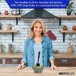 DURABLE Meat/Potato Masher, High Heat Resistant Nylon, Professional Utensil, Multifunctional Hamburger Chopper Hand Tool, NonStick Cookware Safe, Blends, Mashes And Grounds, Mix Chopper -KitchenAid Shop 51yOxGeZOCS