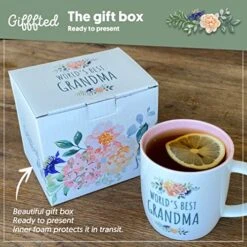 Andma Gifts From Grandkids - Best Grandma Ever Coffee Mug And Socks, Great Gift From Grandson Granddaughter, Grandchildren, Greatest Grandparents Birthday, Christmas, Mothers Day -KitchenAid Shop 51yUDRgGW5L