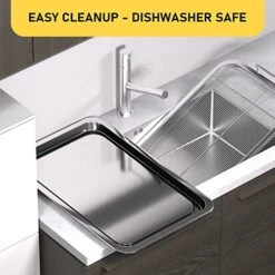 2 Set Air Fryer Basket And Tray For Oven, 12.8'' X 9.7'' Stainless Steel Tray And Basket, Non-stick Mesh Basket Set, Air Fryer Tray Roasting Basket For Fries, Bacon, Chicken -KitchenAid Shop 51yVD5QOOML