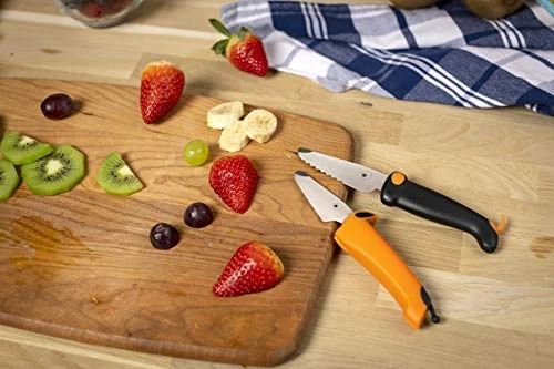 Kuhn Rikon Kinderkitchen Dog Knife Straight Blade, Sharp Enough To Cut Food But Not Small Fingers, Orange 6 Kuhn Rikon Kinderkitchen Dog Knife Straight Blade, Sharp Enough To Cut Food But Not Small Fingers, Orange - Image 4