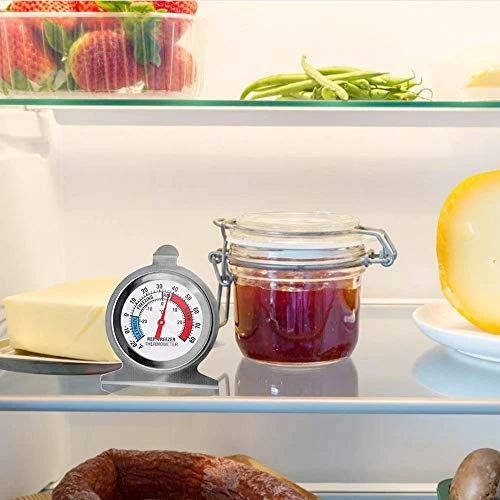 Refrigerator Thermometers Large Dial Freezer Thermometer With Dual-Scale -30~30°C/-20~80°F For Freezer Refrigerator Cooler, Hooks Or Stands Alone Thermometers Durable Steel (Pack Of 2) 8 Refrigerator Thermometers Large Dial Freezer Thermometer With Dual-Scale -30~30°C/-20~80°F For Freezer Refrigerator Cooler, Hooks Or Stands Alone Thermometers Durable Steel (Pack Of 2) - Image 6