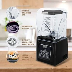 Join Commercial And Home Professional Quiet Shield Blender, 1800W, 75oz BPA Free Jar, 4 Pre-set Programs For Puree, Ice Crushing, Shakes Hummus,salsa And Smoothies 10 Join Commercial And Home Professional Quiet Shield Blender, 1800W, 75oz BPA Free Jar, 4 Pre-set Programs For Puree, Ice Crushing, Shakes Hummus,salsa And Smoothies -KitchenAid Shop 51ygjX56JNL