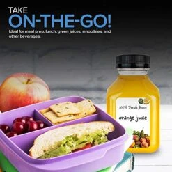 8 Oz Juice Bottles With Caps For Juicing (100 Pack) - Reusable Clear Empty Plastic Bottles - 8 Oz Drink Containers For Mini Fridge, Juicer Shots - Mini Water Bottles - Includes Labels, Brush & Funnel -KitchenAid Shop 51yicusqgYL