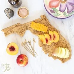 Destination Florida State Shaped Serving And Cutting Board, Includes Hang Tie For Wall Display -KitchenAid Shop 51yliJ7ejiL