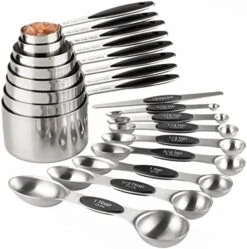 Measuring Cups And Spoons Set Stainless Steel Includes 8 Heavy Duty Measuring Cups 8 Double Sided Magnetic Measuring Spoons And 1 Leveler For Dry And Liquid Ingredients 15 Measuring Cups And Spoons Set Stainless Steel Includes 8 Heavy Duty Measuring Cups 8 Double Sided Magnetic Measuring Spoons And 1 Leveler For Dry And Liquid Ingredients -KitchenAid Shop 51yoVmCkUTL. AC