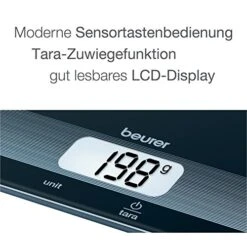 Beurer KS19 Kitchen Scale, Black -KitchenAid Shop 51ysalsLgzL