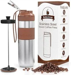 Travel French Press Coffee Maker | Portable Insulated Coffee Press With Plunger For Travel, Commuting And Outdoors | Borosilicate Glass Cup For Proper Coffee To Go! (15 Oz)… -KitchenAid Shop 51yuJcSwlTS. AC