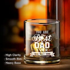 Christmas Gifts For Dad From Daughter, 10 Oz You Are The Best Dad Ever Whiskey Glass, Funny Gag Birthday Gift Ideas For Men Daddy Papa Who Have Everything -KitchenAid Shop 51yubWQe7vS