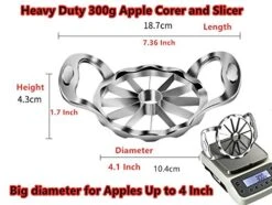 Apple Slicer And Corer 【UPGRADED】Apple Cutter Stainless Steel Heavy Duty【4-in-1】 Kitchen Gadgets- Extra Large Decorer Tools - 12 Slices Wedger Ultra Sharp -KitchenAid Shop 51yvX2nQ0EL