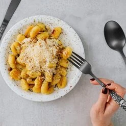 Pattern Matte Silverware Set For 8,40-Piece Square Goth Matte Black Flatware Set,Unique Pattern Design,Satin Finish Cutlery For 8,Halloween Skull Tableware Utensils For Kitchen Dishwasher Safe -KitchenAid Shop 51ywbbWhNeL