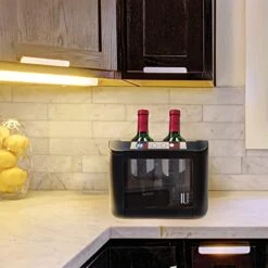 IL-OW002 Wine Chiller Refrigerator Open Countertop Thermoelectric Cooling Freestanding Design, Adjustable Temperature Control, 2-Bottle, Black 9 IL-OW002 Wine Chiller Refrigerator Open Countertop Thermoelectric Cooling Freestanding Design, Adjustable Temperature Control, 2-Bottle, Black -KitchenAid Shop 51ywjFqwOpL
