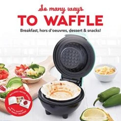 Dash Mini Waffle Bowl Maker For Breakfast, Burrito Bowls, Ice Cream And Other Sweet Deserts, Recipe Guide Included - Aqua 14 Dash Mini Waffle Bowl Maker For Breakfast, Burrito Bowls, Ice Cream And Other Sweet Deserts, Recipe Guide Included - Aqua -KitchenAid Shop 51z2soDPT7L