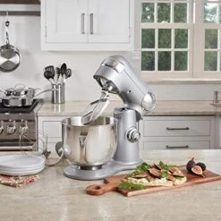 Cuisinart UISINART SM-50BCC Precision Master 5.5 Qt (5.2L) Stand Mixer, Silver -KitchenAid Shop 51z37sYM0AL