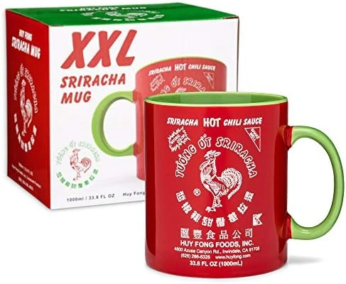 Large Sriracha Hot Sauce Red And Green Ceramic Mug 8 Large Sriracha Hot Sauce Red And Green Ceramic Mug - Image 6