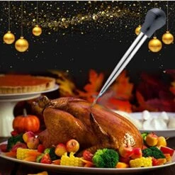 Turkey Baster, Baster Syringe For Cooking, Baster With Cleaning Brush And Marinade Needles, Stainless Steel Turkey Baster, Black -KitchenAid Shop 51z91wfnGBL