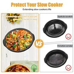 Low Cooker Divider Liner Fit 6QT,Silicone Slow Cooker Divider Insert Liner, Reusable/BPA Free/Leakproof/Dishwasher Safe Slow Cooker Accessories Cooking Liner For Most 6 Quart Slow Cooker(Grey) -KitchenAid Shop 51z97yJtJrL
