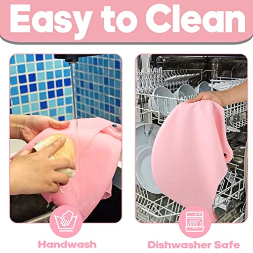 2 Pack Silicone Slow Cooker Liners Reusable Fit 6-8 Qt Crockpot, BPA Free Insert Liners, Reusable & Leakproof Silicone Divider For Oval Or Round Pot (Pink+Yellow) 6 2 Pack Silicone Slow Cooker Liners Reusable Fit 6-8 Qt Crockpot, BPA Free Insert Liners, Reusable & Leakproof Silicone Divider For Oval Or Round Pot (Pink+Yellow) - Image 4