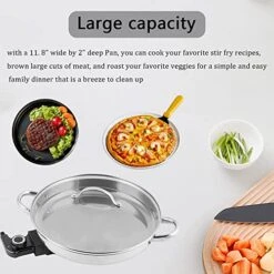 11.8-Inch Capacity Electric Skillet - For Simmer Fry Bake Steam (Silver) -KitchenAid Shop 51zIkbP9IKL