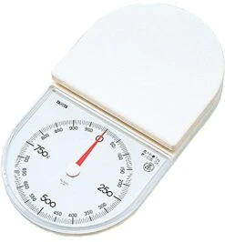1445-WH Cooking Scale, Kitchen Scale, Cooking, Analog, 2.2 Lbs (1 Kg), Increments Of 0.2 Oz (5 G), White
