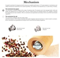 Firenze 8 Inch White Lacquered Beechwood Salt Mill Grinder With Adjustable Ceramic Grinder -KitchenAid Shop 51zKutHEkDL 2