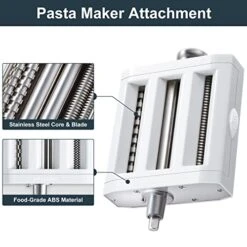 Pasta Maker Attachment For Kitchenaid Mixers,AMZCHEF 3 In 1 Set Of Kitchen Aid Pasta Maker Accessories With Pasta Drying Rack, Included Cleaning Brush