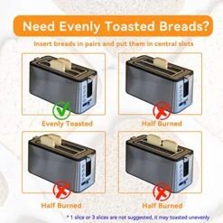 4 Slice Toaster, Long Slot Toaster With Countdown Timer, Bagel / Defrost / Reheat / Cancel Functions,Warming Rack, Removable Crumb Tray, 6 Browning Settings, Extra Wide Long Slots, Stainless Steel Bread Toaster, 1300 Watts -KitchenAid Shop 51zODxRCxqL