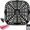 Air Fryer Crisper Plate For Instants Vortex Plus Gourmia GAF680/685 6QT Air Fryers, Premium Nonstick Air Fryer Grill Pan Tray Grate Grid Insert For Instants 5.7QT/6QT Air Fryer, Dishwasher Safe -KitchenAid Shop 51zPvzoacmL