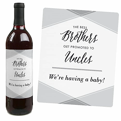 Family Pregnancy Announcement Gift For Women And Men - Wine Bottle Label Stickers - Set Of 4 4 Family Pregnancy Announcement Gift For Women And Men - Wine Bottle Label Stickers - Set Of 4 - Image 2