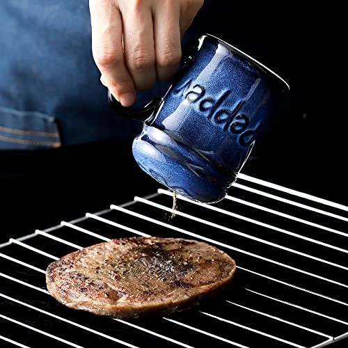 Ceramic Cute Salt And Pepper Shakers Set: 2.6 Inch Salt And Pepper Set/Sugar Salt Shaker With Handle For Counter -Resist Rusting Seasoning Shaker -Elegant Black & Blue (Set Of 2) 8 Ceramic Cute Salt And Pepper Shakers Set: 2.6 Inch Salt And Pepper Set/Sugar Salt Shaker With Handle For Counter -Resist Rusting Seasoning Shaker -Elegant Black & Blue (Set Of 2) - Image 6