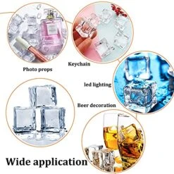 100 Pcs 20mm Clear Fake Ice Cubes,Square Acrylic Crystal Fake Ice Cubes Display For Home Decoration Wedding Centerpiece Vase Fillers,Photography Props And Kitchen Decoration -KitchenAid Shop 51zbuMKVb3S