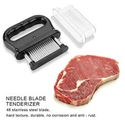 Fdit Meat Tenderizer, 48 Stainless Steel Ultra Sharp Needle Blades Tenderizers Manual Kitchen Tool For Steak Beef Chicken Pork -KitchenAid Shop 51ziJmCUDFL