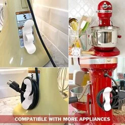 Cord Organizer For Appliances, Upgraded Kitchen Appliance Cord Winder Wrapper Cord Keeper Holder Stick Firmly On Mixer, Air Fryer, Coffee Maker, Blender, Pressure Cooker, Toaster - 6 Pack -KitchenAid Shop 51zkVICbo7L