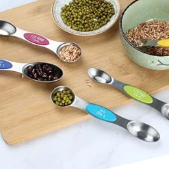 Kitchen Stainless Steel Baking Measuring Spoon &Cups Set For Dry Or Liquid (5 Pcs, Mixed Color) -KitchenAid Shop 51zm4bTMOpS