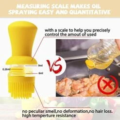 Glass Olive Oil And Vinegar Bottle With Brush Silicone Measuring Dropper 3 In 1 For Cooking, Oil Dispenser Bottle For Kitchen Salad Frying Baking BBQ Grill 18.6oz (Yellow) 10 Glass Olive Oil And Vinegar Bottle With Brush Silicone Measuring Dropper 3 In 1 For Cooking, Oil Dispenser Bottle For Kitchen Salad Frying Baking BBQ Grill 18.6oz (Yellow) -KitchenAid Shop 51zwfOAgqmL